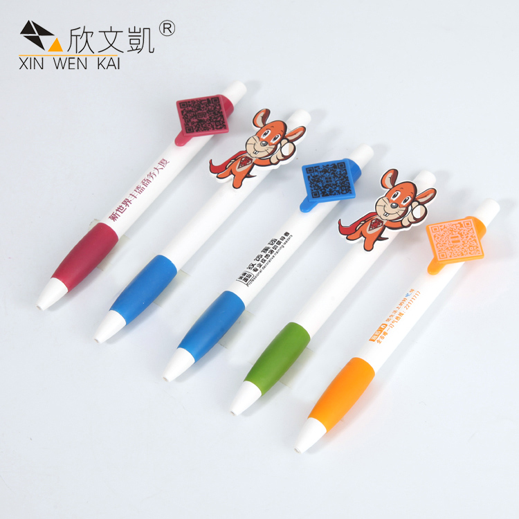 Plastic Qr Code Clip Ball Point Pen